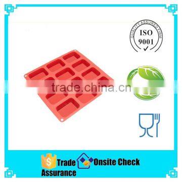 12-Cavity Petite Silicone Soap /Bread /Loaf /Muffin mold