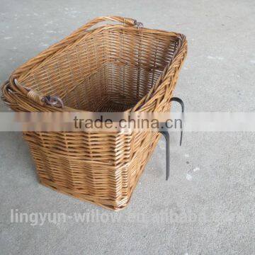 natural high quality wicker removable bicycle basket wholesale