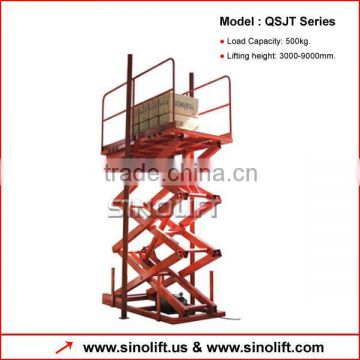 QSJT Series Light Duty Electric Cargo Lift Table