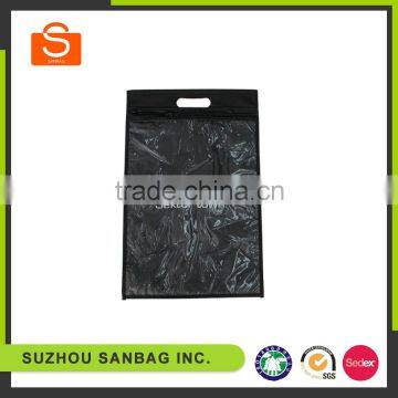 Fashion non woven fabric back plastic die cut bag