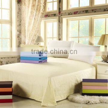 Polycotton 200TC White Hotel Bedding Set Bed Sheet, Plain white flat sheet