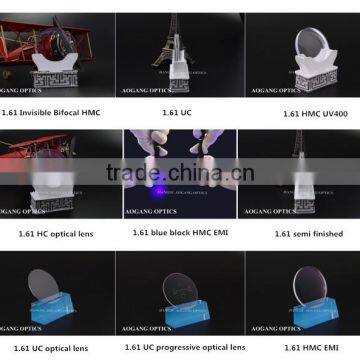 1.61 High Impact Resistant Aspheric Blue Block/cut HMC EMI Plastic Lenses photo-4