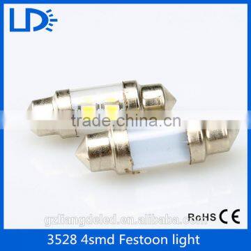 auto car led lighting 4leds 3528smd led Festoon Dome Light