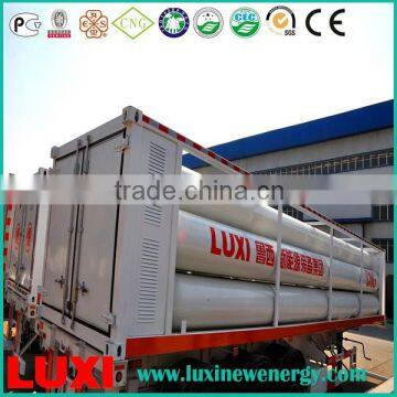 10-tube bundle CNG container. CNG tube trailer