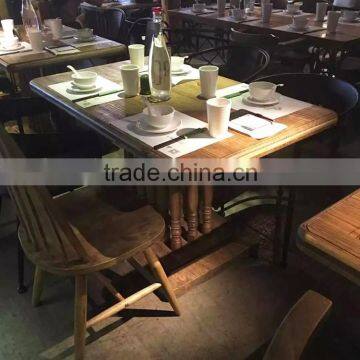 Vintage style reclaimed wood dining table factory