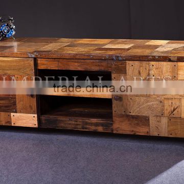 Antique Reclaimed Wood TV Cabinet