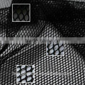 polyester with black color sueded mesh fabric