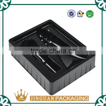 Plastic Black PVC Cosmetics Container With Custom Logo