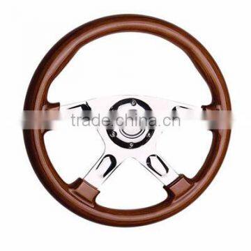 wooden steering wheel