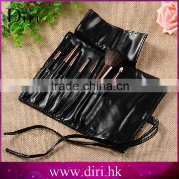 5pcs Animal Hair Wood Wand Makeup Brush Set Cosmetic Travel Make Up Brushes With a Beauty PU Leather Bag photo-5