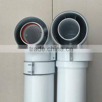 Standard aluminum coaxial flue pipe