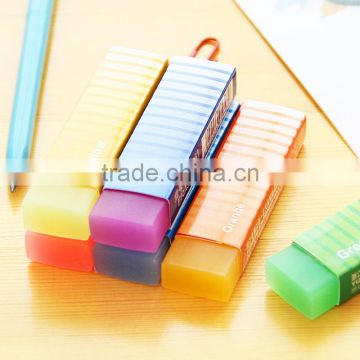 jelly color translucent eraser for students