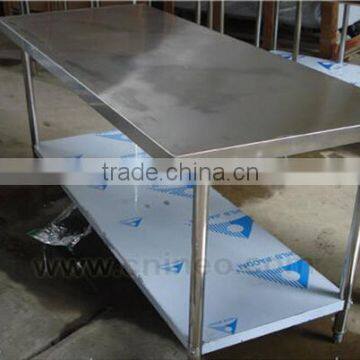 Restaurant Kitchen Heavy Duty Stainless Steel Work Table With Wheel And Under Shelf photo-2