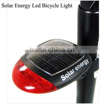 solar energy led bicycle light front tail light bicycle light led rear light warning bicycle light