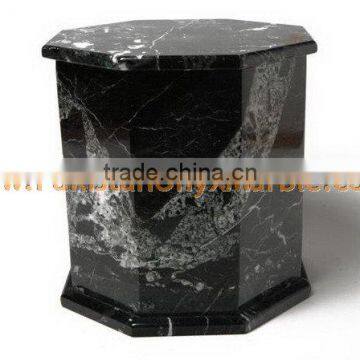 NATURAL STONE BLACK ZEBRA MARBLE URNS photo-2