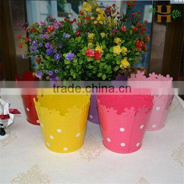 flower pot,Tin bucket flower pot,Galvanized tin flower pot