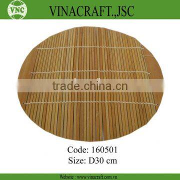 Round bamboo table mats