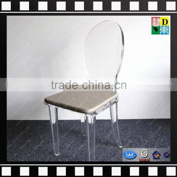 Clear acrylic modern pedicure chair cheap acrylic dining chair crystal PMMA wedding chair from china manufacturer