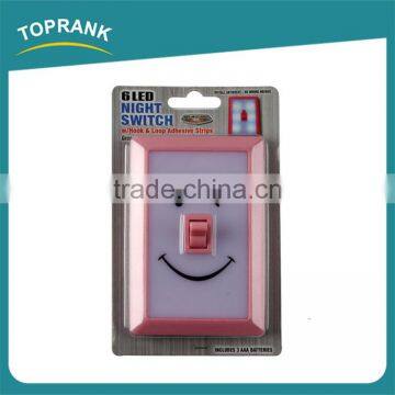 New Design Decoration Kids Room Smile Wireless 6 Led Switch Night Light With Hook & Loop Adhesive Strips photo-4