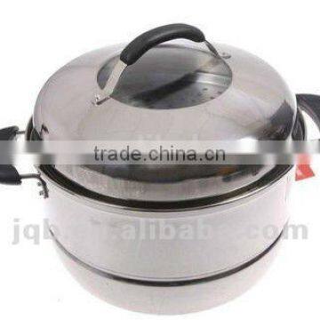 Stainnless Steel 18/8 Steamer Pot With Mirror Polish & Two-double Layer photo-6