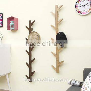 New Design Solid Beech Wood Wall Amounted Coat Rack Tree Shape photo-2