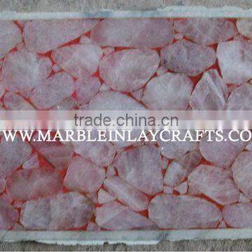 Rose Quartz Semi Precious Stone Slab