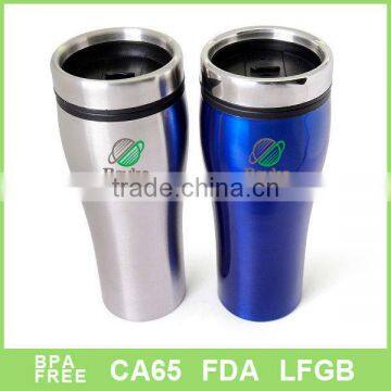Transparent coating stainless steel travel car desk mug