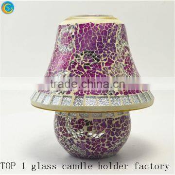 Custom colors mosaic candle shade mirror mosaic candle holder