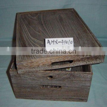 antique burn wooden box