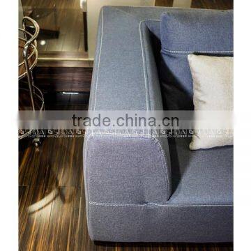2016 Latest New L Shaped Sofa Designs Linen Fabric Sofa photo-4
