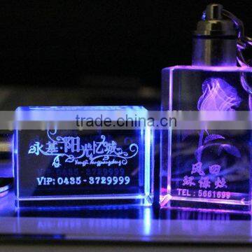 Crystal Key Chain With Led Lights