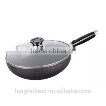 20-34cm aluminium casserole with glass lid and stainless handles