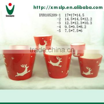 Artificial garden ceramic flower pot