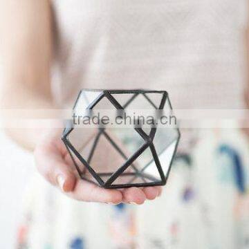 Gardening Gift Cuboctahedron Cactus Planter Geometric Glass Terrarium photo-5