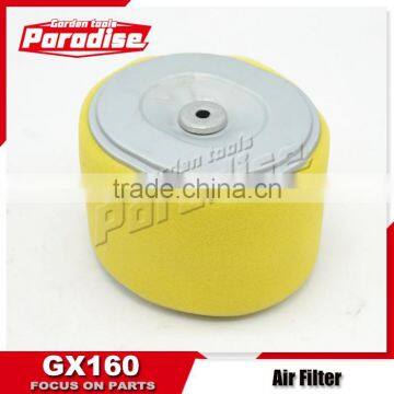 5.5hp Gasoline Engine GX160 Air Filter Yellow Color