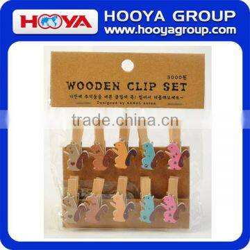 Lovely Animal Image Wooden Pegs Wooden Clip Set