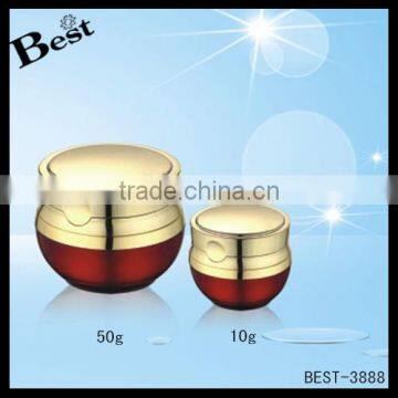 Luxury 30ml 50ml Cosmetic Cream Jar Empty Unique Eye Shape Green Gold Black Color Cosmetic Conatiner Screw Cap photo-4