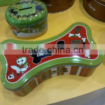 Bone Shaped Metal Tin for Dog Food