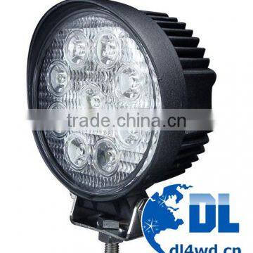 offroad round led work bulb, auto led working lamp, 27w led work light for trucks