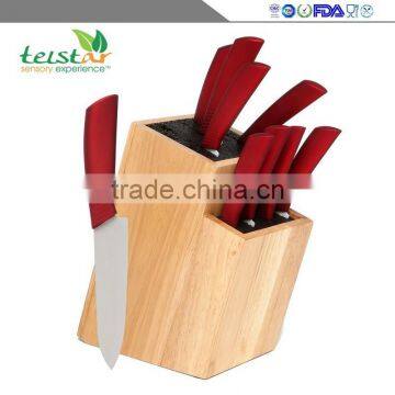 2015 new products promotion 8 piece wood multi-functioned ABS handle ceramic knife