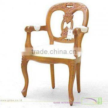 ARM CHAIR VIOLIN CARVED