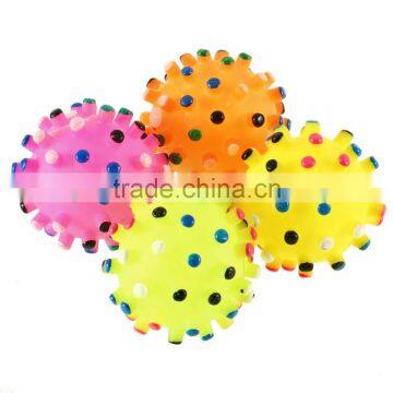 Colorful Pet Dog Cat Squeak Toy Ball Lovely Cat Chewing Ball Squeaker Quack Sound Toy
