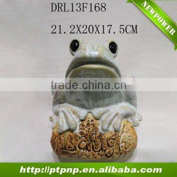 Small new design ceramic animal frog design for decorations