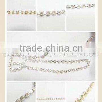 Crystal cup chain,Crystal rhinestone cup chain