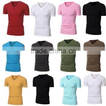 Cheap Plain White T-shirts V-neck T-shirts Freizeit Kurzarm Slim Fit Tee Sommer Shirts M L XL XXL Glow in Dark T-shirts