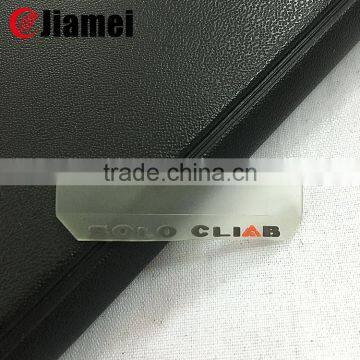 transparent rubber logo flag tag side seam label