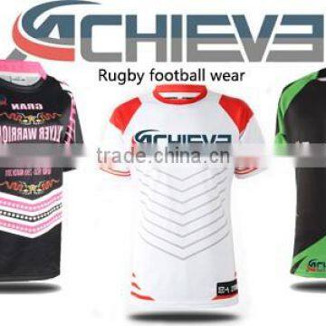 Customized Unique Adult 100% Polyester Breathable Sublimation Printed Rugby Jersey