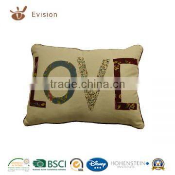 home decor 100% cotton LOVE design cushion cover for bedding room,seat cushions