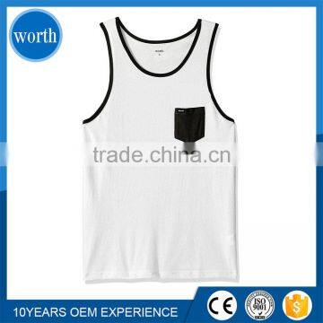 2017 Men Street Fashion Custom Pocket Style Vest Tank Tops