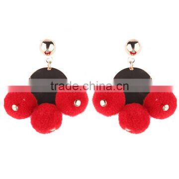 Bohemian Jewelry Fashion Colorful Pompln Alloy Earrings for Women photo-3